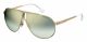 Carrera  UNISEX sunglasses with a GOLD frame and GREEN SHADED FLASH GUN METAL lens with a lens width of 66mm and model number Carrera 1005/S