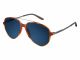 Carrera  For Him sunglasses with a LIGHT HAVANA DARK RUTHENIUM frame and BLUE lens with a lens width of 57mm and model number Carrera 118/S