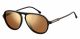 Carrera  UNISEX sunglasses with a BLACK frame and GOLD MIRROR lens with a lens width of 57mm and model number Carrera 198/S