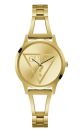 Guess Analog Stainless Steel watch with Stainless Steel band in Ladies Gold For Her with a 34MM case diameter and model number U1145L3